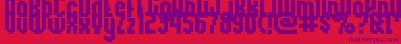 RelativityShort Font – Purple Fonts on Red Background