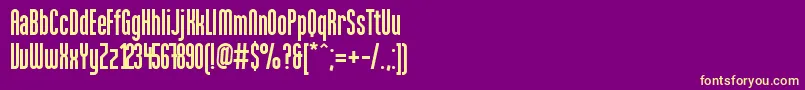 Weitere Informationen zur Loxley-Schriftart Loxley-Schriftart – Gelbe Schriften auf violettem Hintergrund