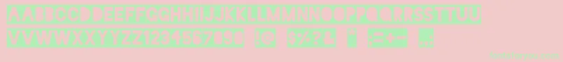 Blackout2Am Font – Green Fonts on Pink Background