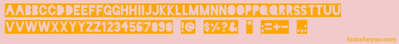 Blackout2Am Font – Orange Fonts on Pink Background