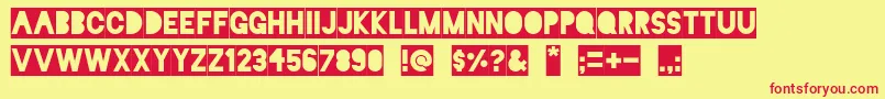 Blackout2Am Font – Red Fonts on Yellow Background