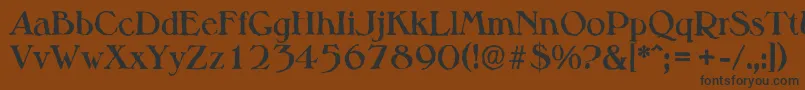 MelbourneantiqueBold Font – Black Fonts on Brown Background