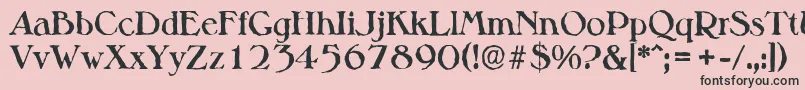 MelbourneantiqueBold Font – Black Fonts on Pink Background