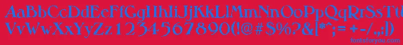 MelbourneantiqueBold Font – Blue Fonts on Red Background