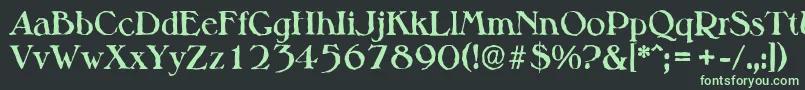 MelbourneantiqueBold Font – Green Fonts on Black Background
