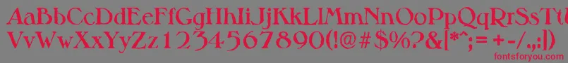 MelbourneantiqueBold Font – Red Fonts on Gray Background