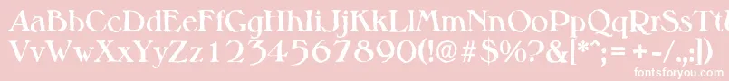 MelbourneantiqueBold Font – White Fonts on Pink Background