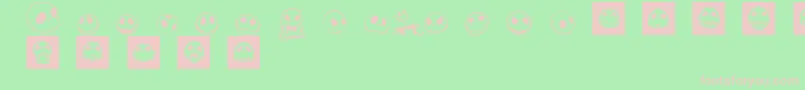 Czcionka JackSkellingtonbats – różowe czcionki na zielonym tle