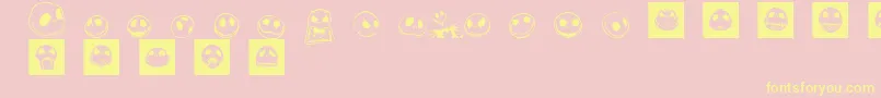 JackSkellingtonbats Font – Yellow Fonts on Pink Background