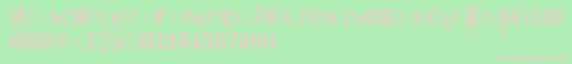 KidnappedAtGermanLandsFour Font – Pink Fonts on Green Background