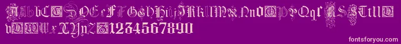 KidnappedAtGermanLandsFour Font – Pink Fonts on Purple Background