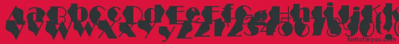 StructureWave Font – Black Fonts on Red Background