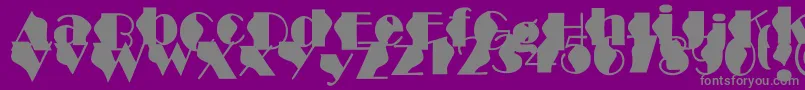 Fonte StructureWave – fontes cinzas em um fundo violeta