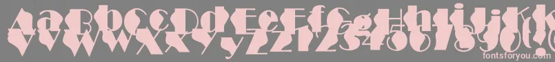 StructureWave-fontti – vaaleanpunaiset fontit harmaalla taustalla