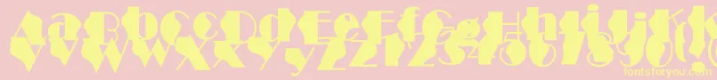 StructureWave Font – Yellow Fonts on Pink Background