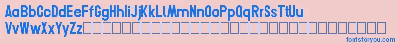 フォントConero – ピンクの背景に青い文字