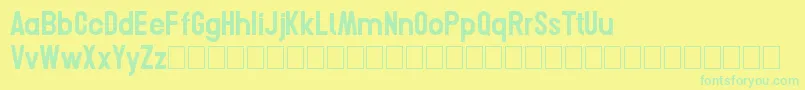 Czcionka Conero – zielone czcionki na żółtym tle