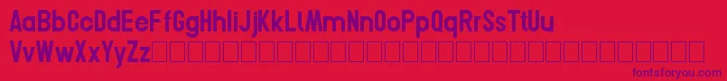 Conero Font – Purple Fonts on Red Background