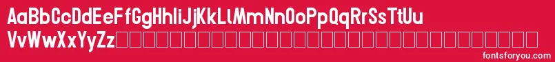 Conero Font – White Fonts on Red Background
