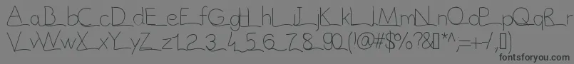 Vague Font – Black Fonts on Gray Background