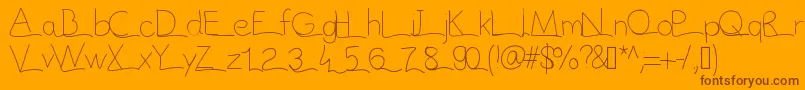 Vague Font – Brown Fonts on Orange Background