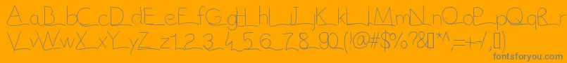 Vague Font – Gray Fonts on Orange Background