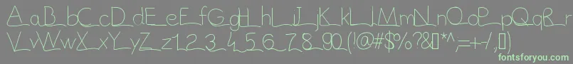 Vague Font – Green Fonts on Gray Background