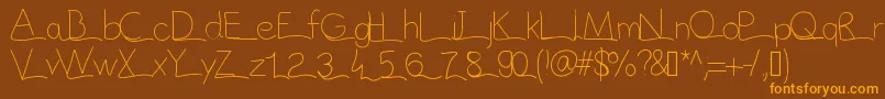 Vague Font – Orange Fonts on Brown Background