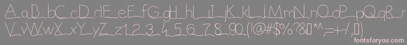 Vague Font – Pink Fonts on Gray Background
