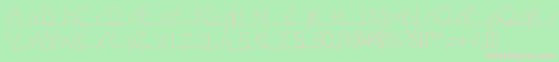 Vague Font – Pink Fonts on Green Background