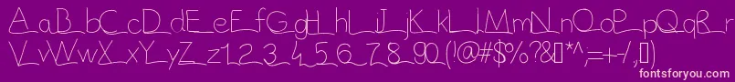 Vague Font – Pink Fonts on Purple Background
