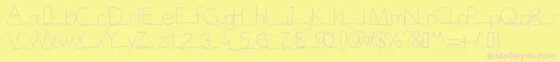 Шрифт Vague – розовые шрифты на жёлтом фоне