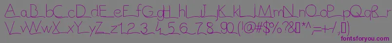 フォントVague – 紫色のフォント、灰色の背景