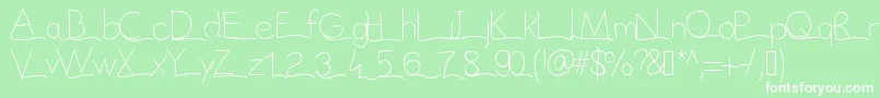 Vague Font – White Fonts on Green Background