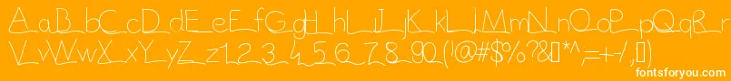 Vague Font – White Fonts on Orange Background