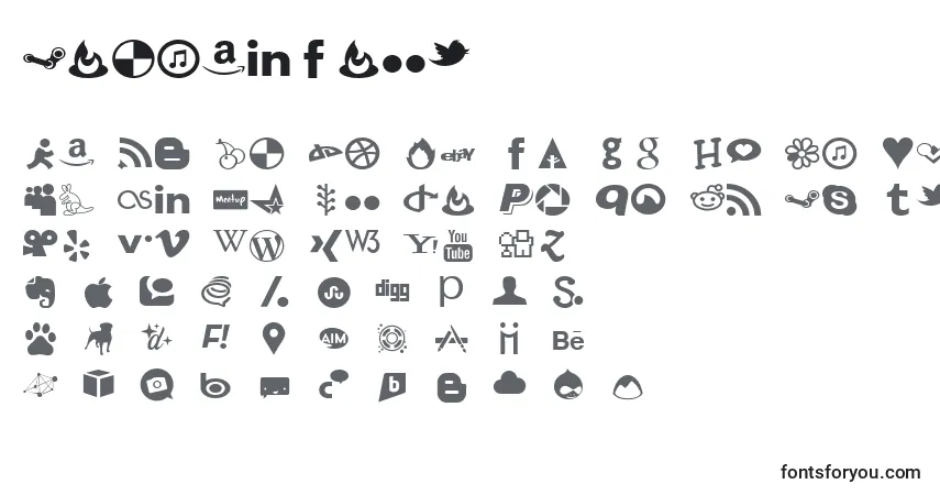 Schriftart SocialFont – Alphabet, Zahlen, spezielle Symbole