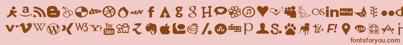 フォントSocialFont – ピンクの背景に茶色のフォント