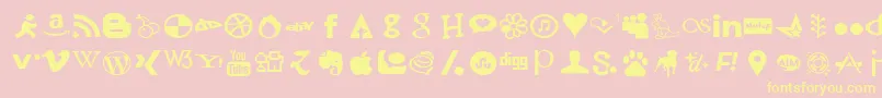 SocialFont Font – Yellow Fonts on Pink Background