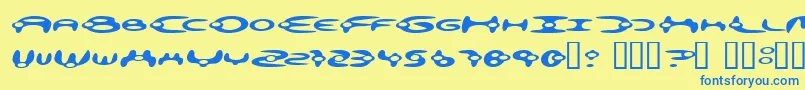 Alienati Font – Blue Fonts on Yellow Background