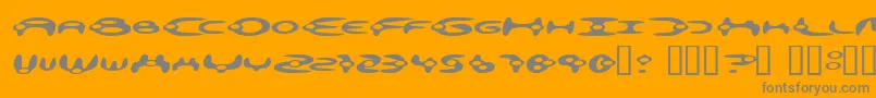 Alienati Font – Gray Fonts on Orange Background