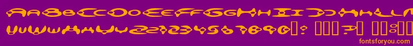 Alienati Font – Orange Fonts on Purple Background