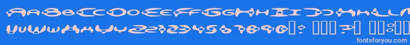 Alienati Font – Pink Fonts on Blue Background