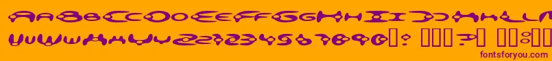 Alienati Font – Purple Fonts on Orange Background