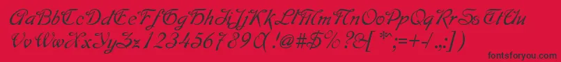 GeMontage Font – Black Fonts on Red Background