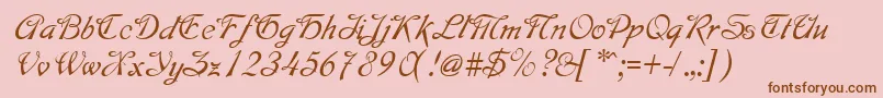 GeMontage Font – Brown Fonts on Pink Background