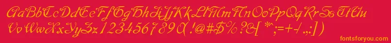 GeMontage Font – Orange Fonts on Red Background