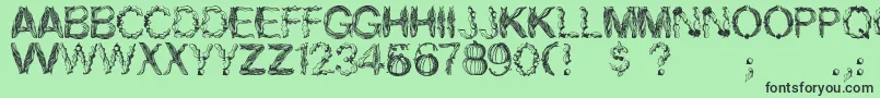 AutumnGifts Font – Black Fonts on Green Background