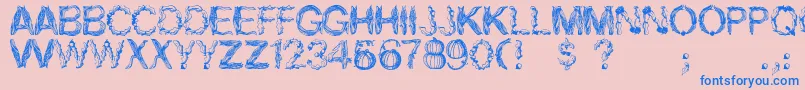 AutumnGifts Font – Blue Fonts on Pink Background