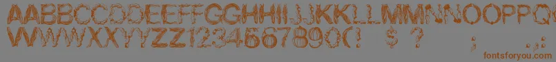 AutumnGifts Font – Brown Fonts on Gray Background