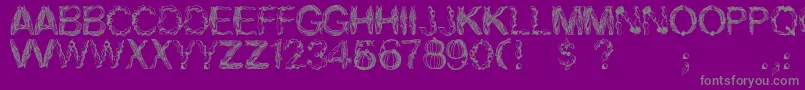 AutumnGifts Font – Gray Fonts on Purple Background